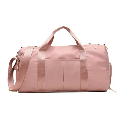 Durable Athletic Duffel Bag with Shoe Pocket and Travel Compartments