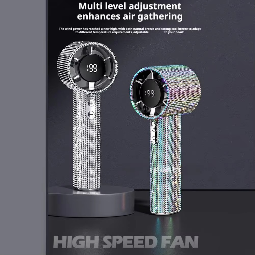 Compact Rechargeable Fan with 199 Speeds and USB Charging