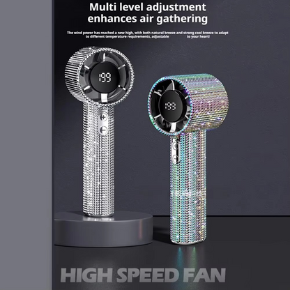 Compact Rechargeable Fan with 199 Speeds and USB Charging