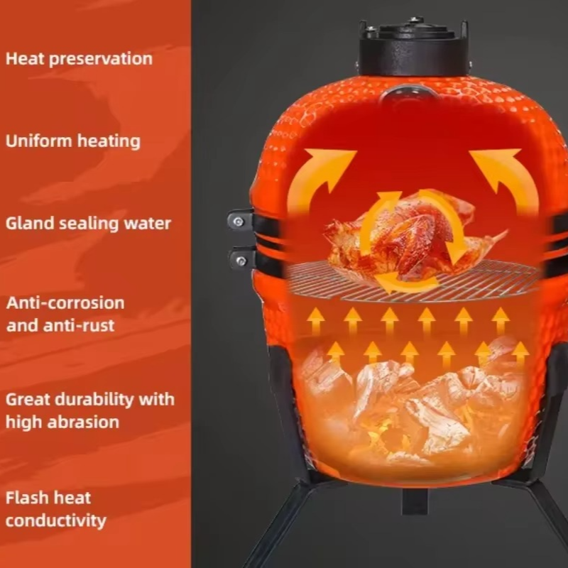 Compact Outdoor Charcoal BBQ Grill for Camping