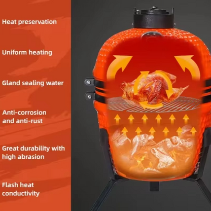 Compact Outdoor Charcoal BBQ Grill for Camping