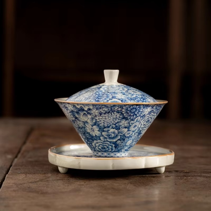 Vintage Chinese Ceramic Tea Infuser Set - Hehif