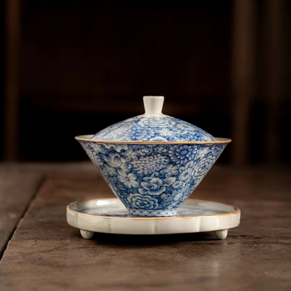 Vintage Chinese Ceramic Tea Infuser Set - Hehif