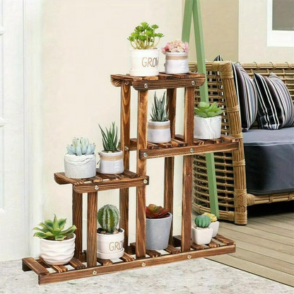 Space Saving 9 Shelf Corner Plant Rack - Hehif