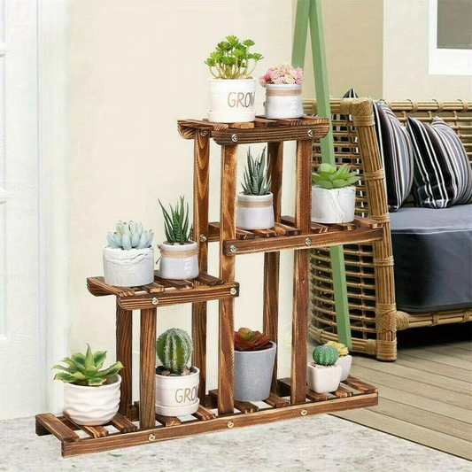 Space Saving 9 Shelf Corner Plant Rack - Hehif
