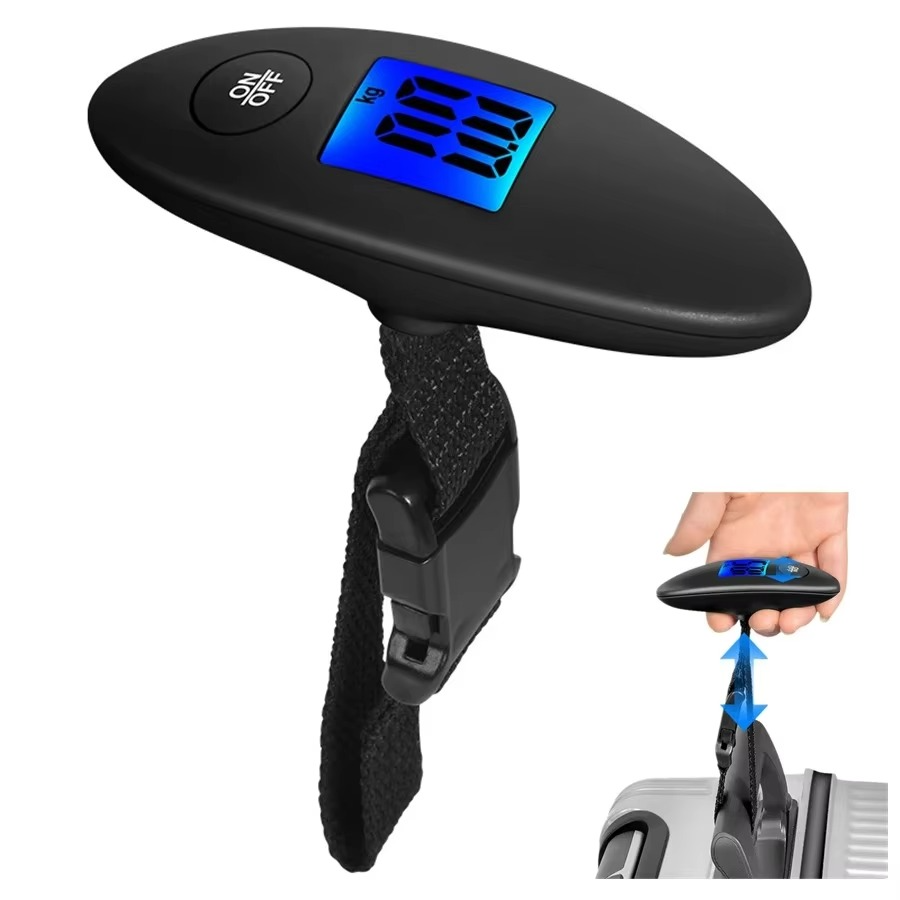 Compact Travel Luggage Scale with LCD Screen and Strap