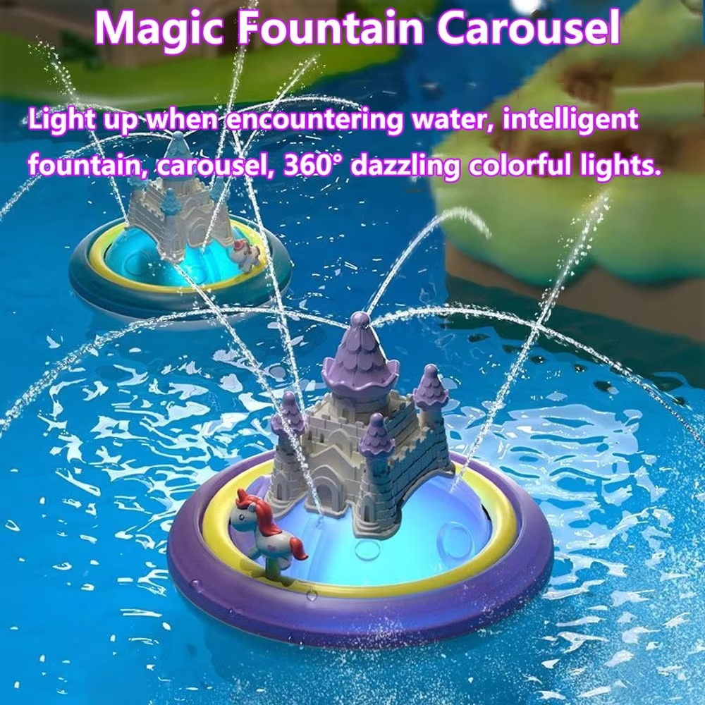 Colorful LED Water Spray Bath Toy for Children