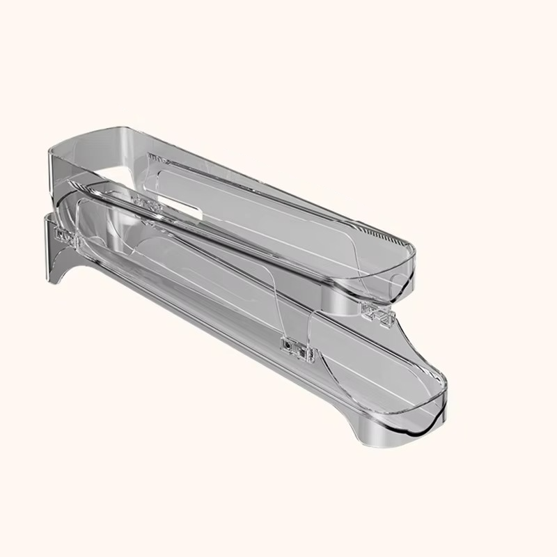 Easy Roll Egg Holder for Fridge, Double Layer Storage