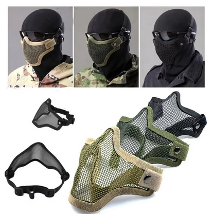 Protective Metal Mesh Paintball Half Face Mask