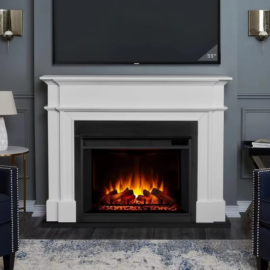 Large Wall Mounted Electric Fireplace with Heater - Hehif