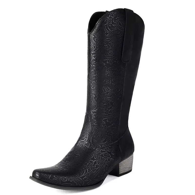 Comfortable Low Heel Western Boots for Women