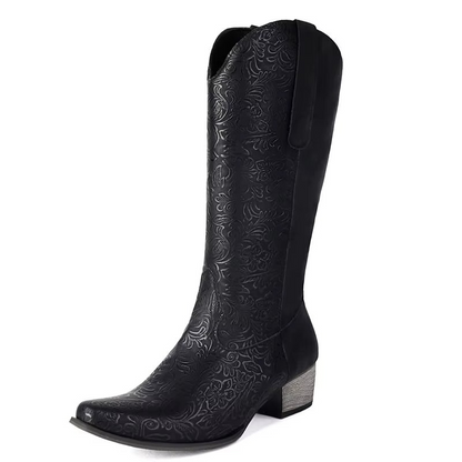 Comfortable Low Heel Western Boots for Women