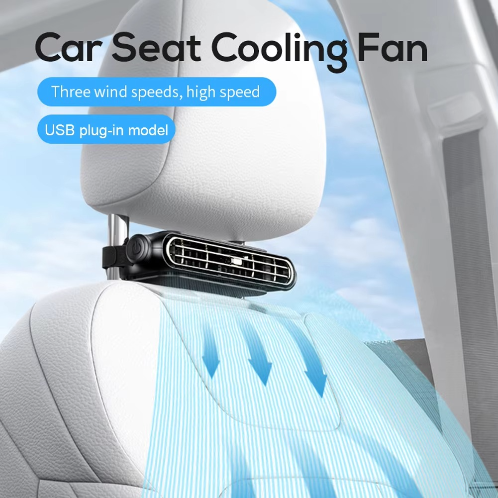 Portable Car Seat Cooling Fan 3 Speed Adjustable - Hehif