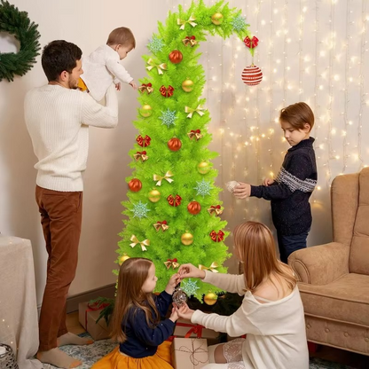 Fun Bent Santa Hat Christmas Tree for Holiday Decor - Hehif