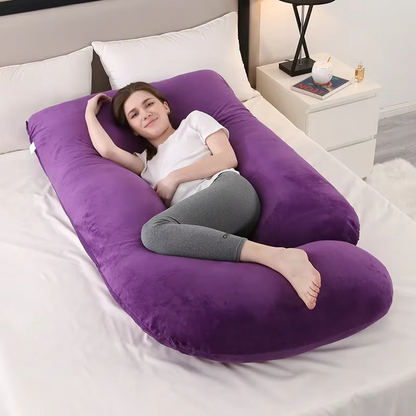 Contoured Full Body Pillow for Side Sleeping Support