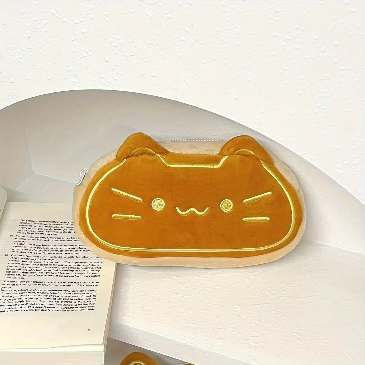 Big Soft Kitten Pencil Bag - Hehif