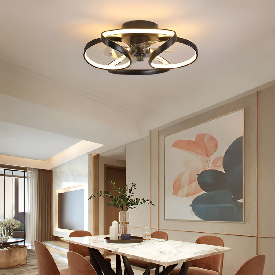 Smart LED Ceiling Fan Light with Remote Control