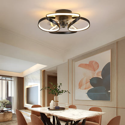 Smart LED Ceiling Fan Light with Remote Control