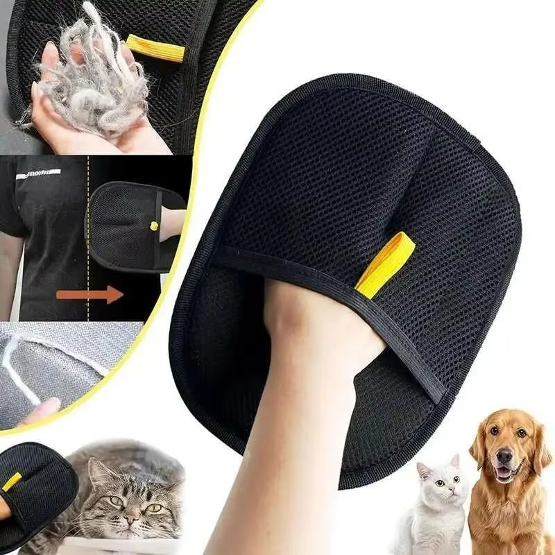 Pet Grooming Gloves for Dog and Cat Hair Removal - Hehif
