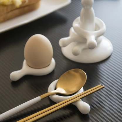 Stylish Ceramic Chopstick Spoon Rest Holder Set