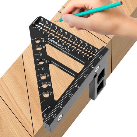Accurate Woodworking Angle Measure Ruler - Hehif