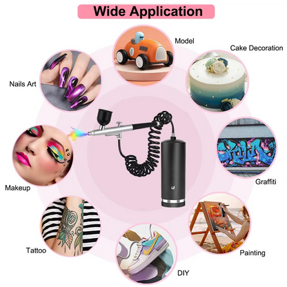 Compact Portable Air Spray Gun for Beauty and Crafts
