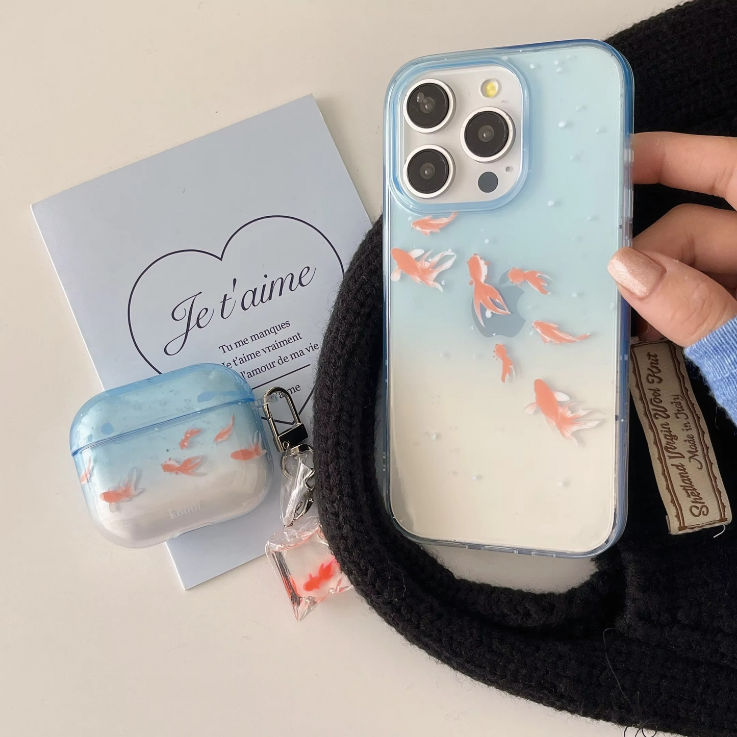 Colorful Fish Pattern Clear Phone Case for iPhone