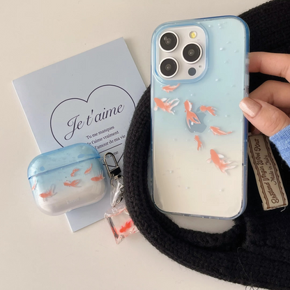 Colorful Fish Pattern Clear Phone Case for iPhone
