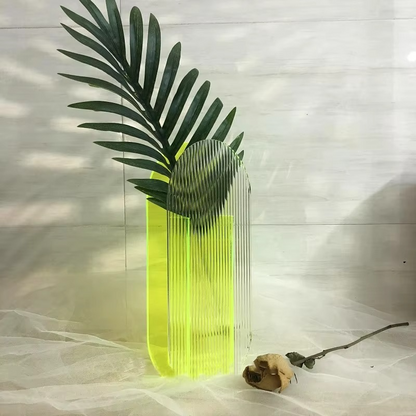 Stylish Glass Floral Vase for Living Room Decor