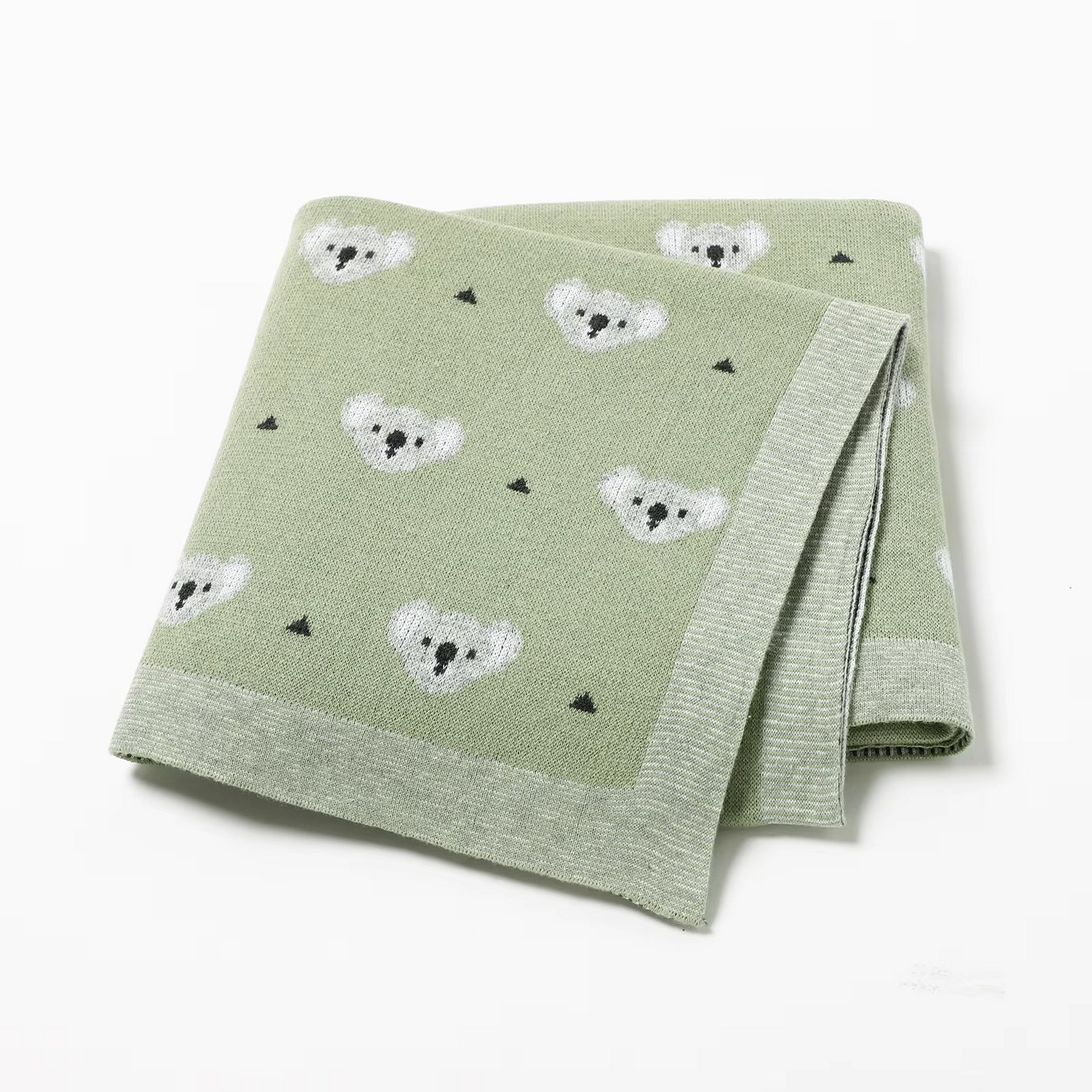 Cozy Plush Baby Blanket with Adorable Koala Pattern