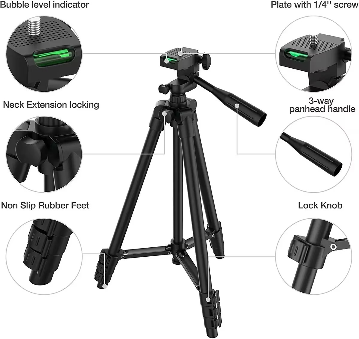 Compact Portable Phone Tripod with Wireless Remote Control