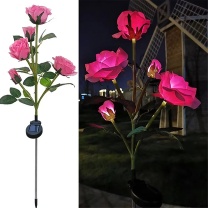 Outdoor Solar LED Rose Yard Lights