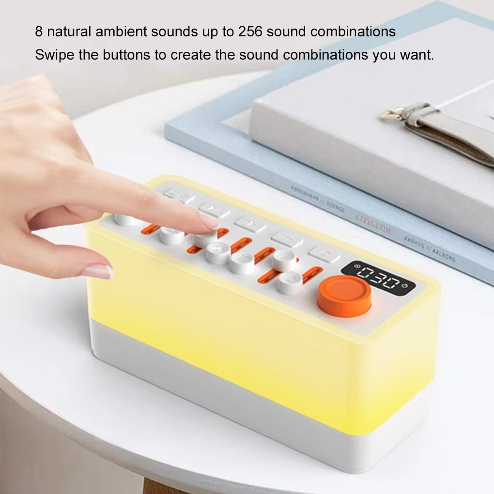 Relaxing Sound Machine with Color Night Light and Bluetooth