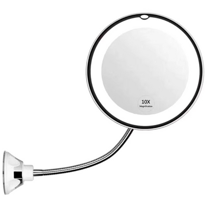 Portable Adjustable LED Vanity Mirror with 10X Zoom