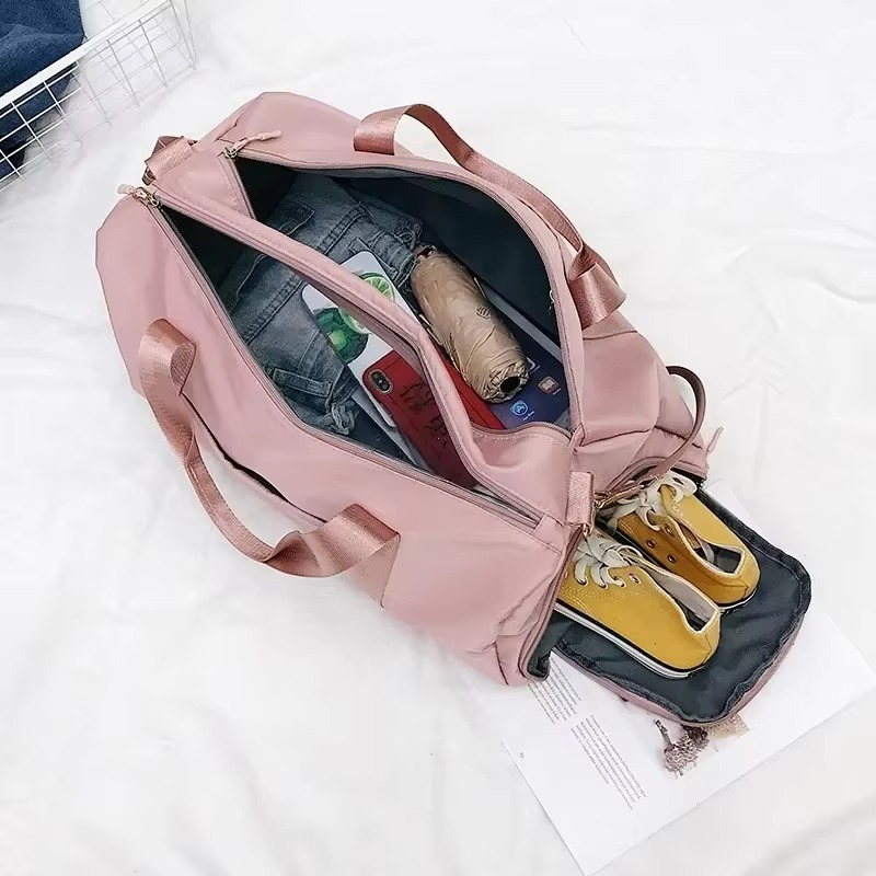 Durable Athletic Duffel Bag with Shoe Pocket and Travel Compartments