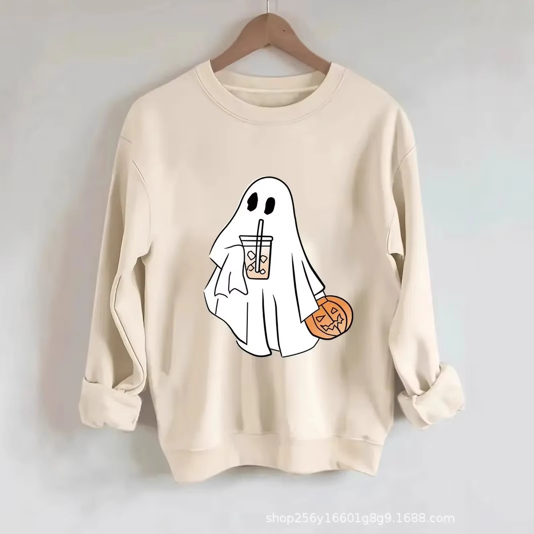 Fun Ghost Graphic Casual Sweatshirt