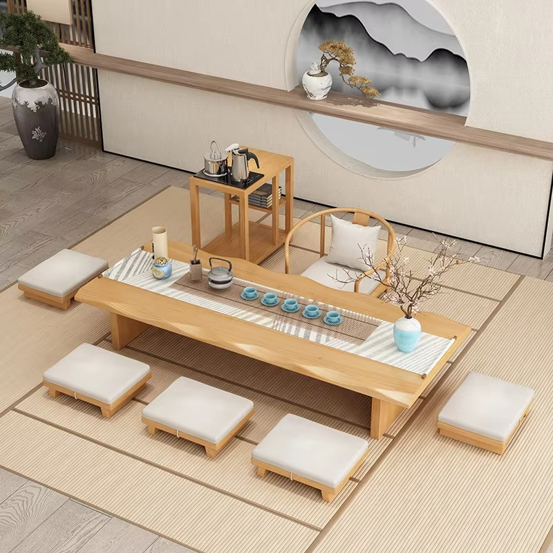 Natural Wooden Japanese Coffee Table