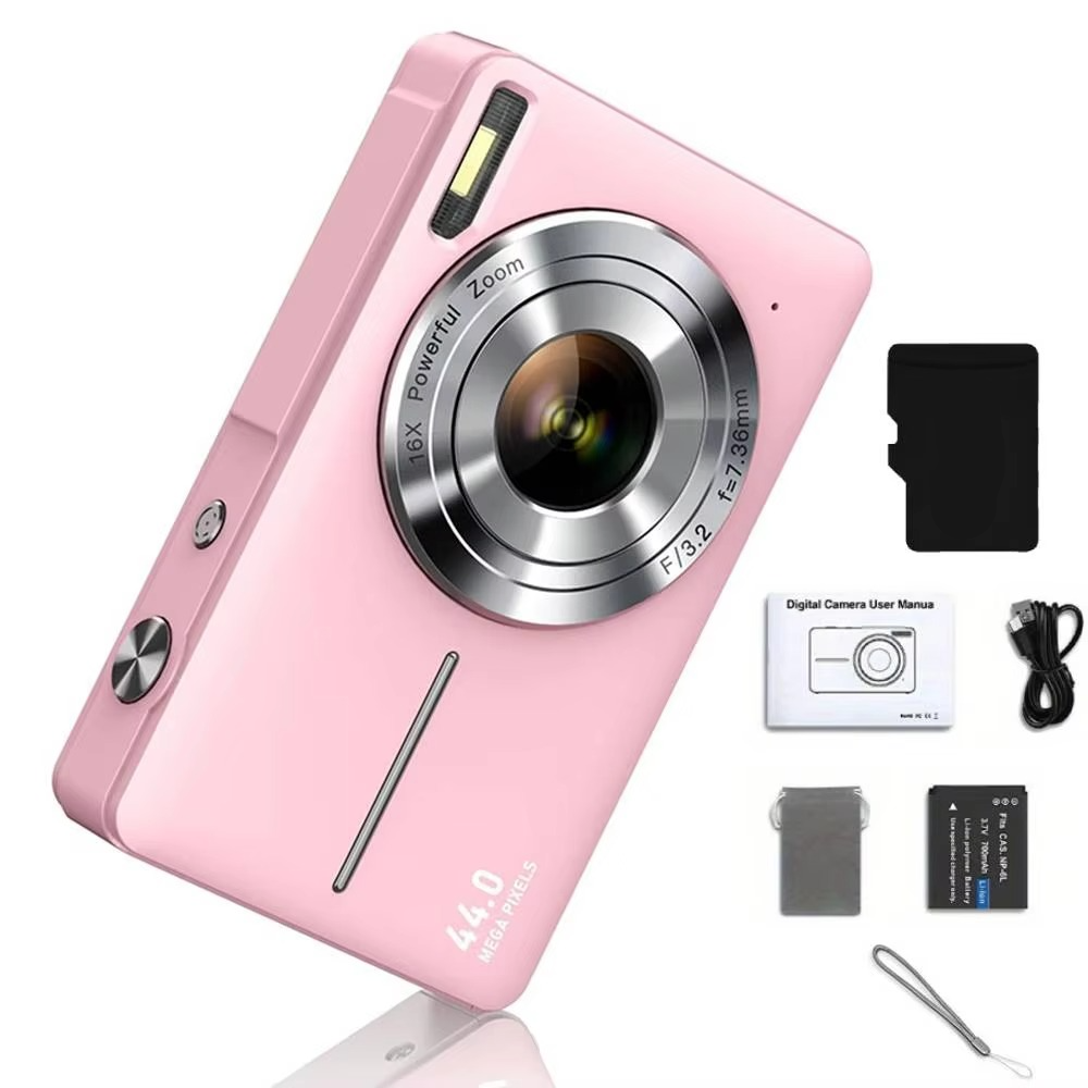 Kids' HD Digital Camera 44MP with 16X Zoom