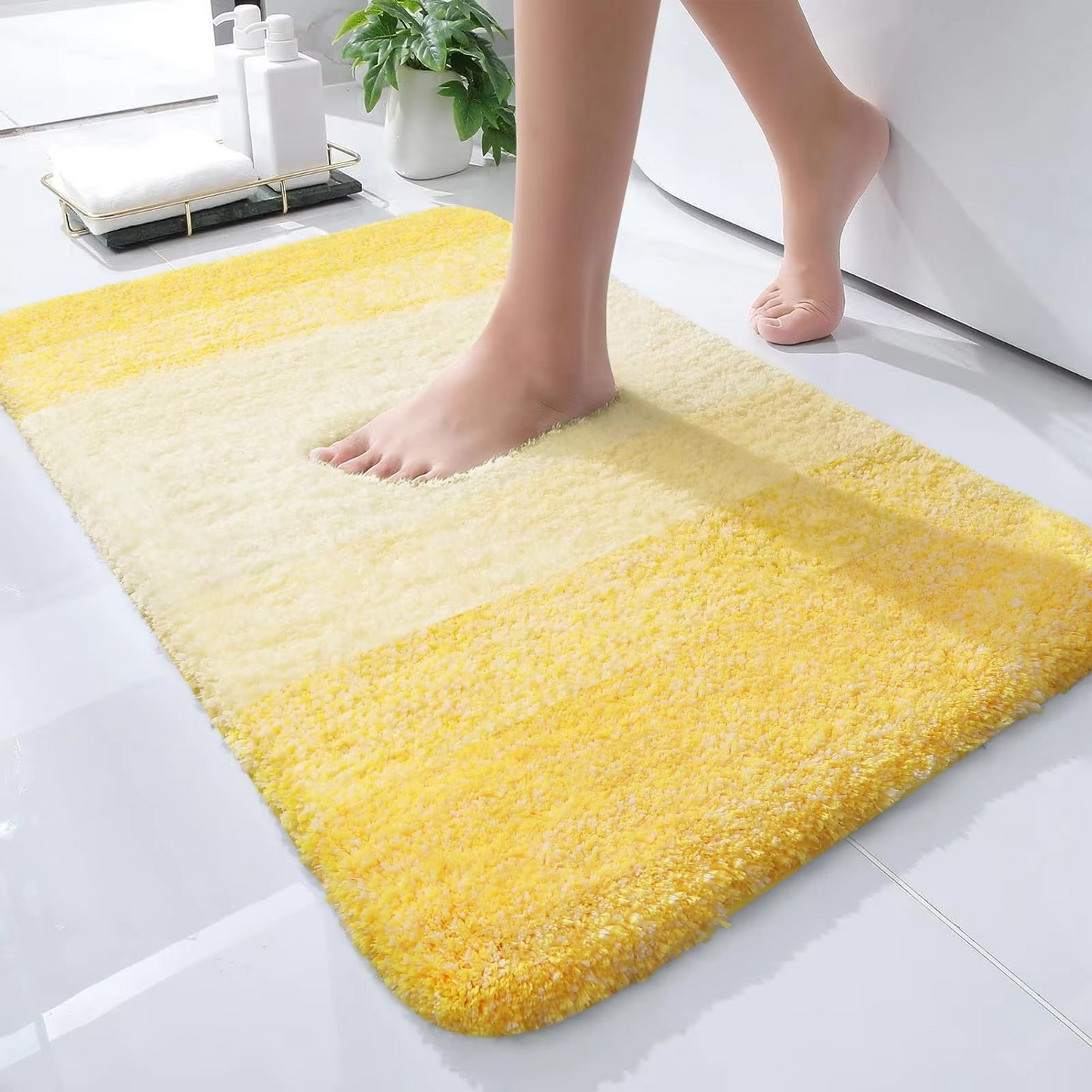 Luxurious Plush Bathroom Rug Mat Anti Slip Soft Carpet