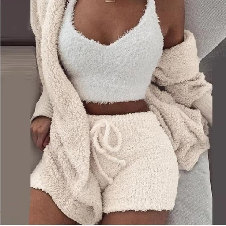 Soft Women's Warm Sleepwear Pajama Set