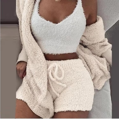 Soft Women's Warm Sleepwear Pajama Set