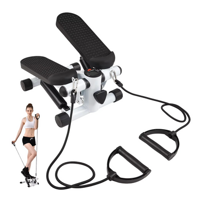 Compact Fitness Stepper with Bands and Digital Screen