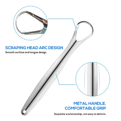 Metal Tongue Scraper for Fresh Breath