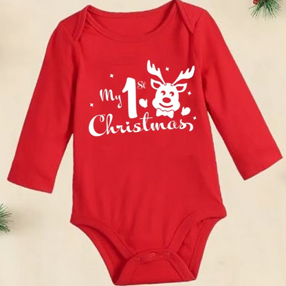 Adorable Holiday Reindeer Baby Onesie