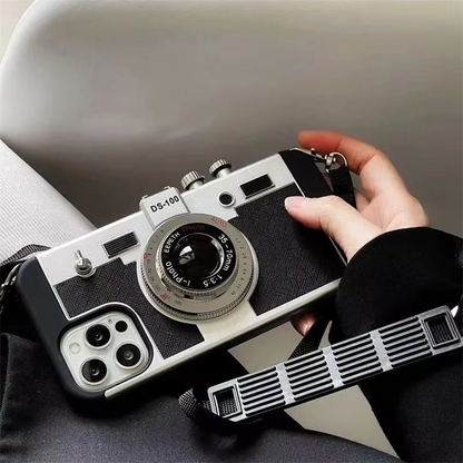 Vintage Style Camera Phone Case With Strap