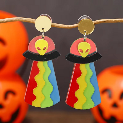 Spooky Plastic Earrings 8 Pair Pack