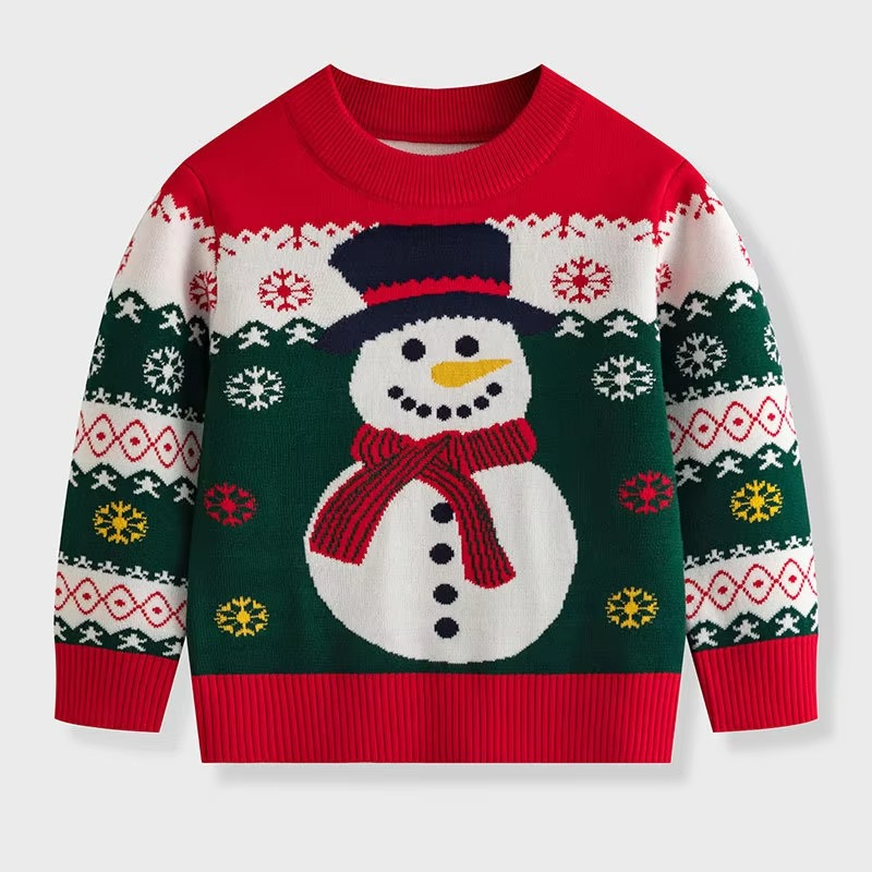 Cozy Childrens Xmas Jumper Soft Knit Winter Sweater
