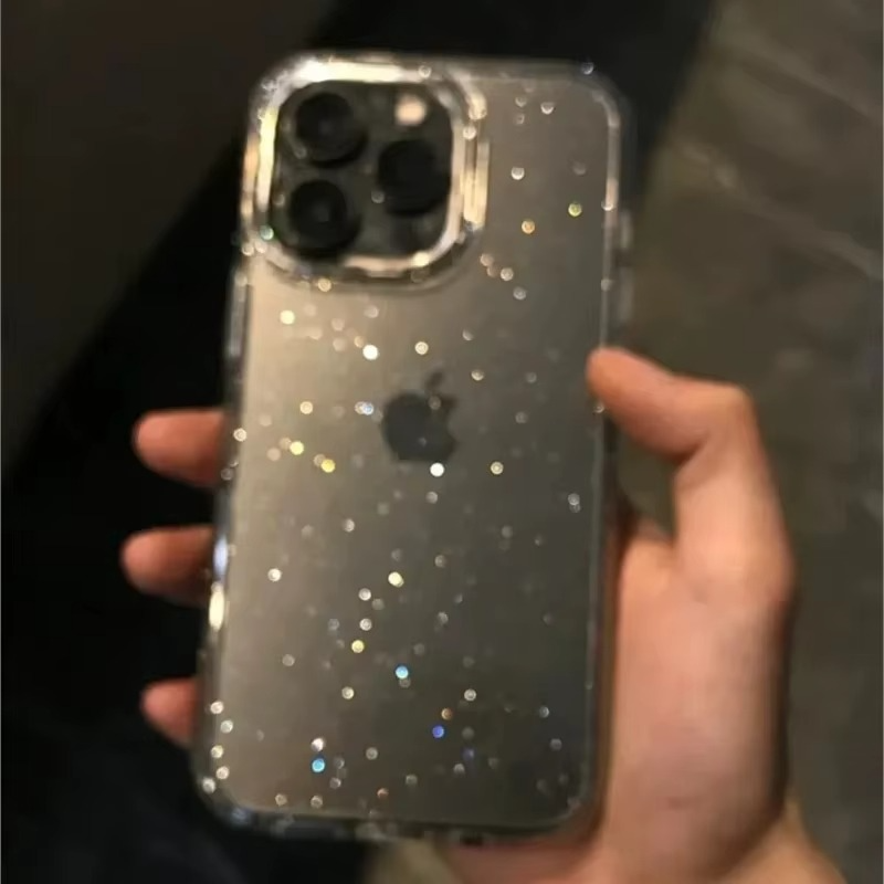 Sparkly Clear Protective Phone Case Soft Transparent Cover