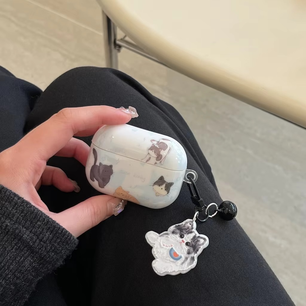 Fun Animal Earbud Case with Small Bell Charm