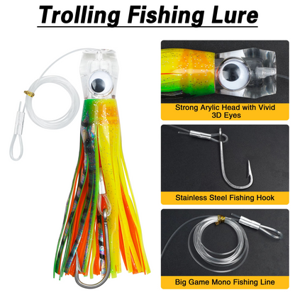 Premium 5pc Trolling Lure Set for Saltwater Fishing